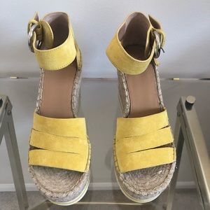 Marc Fisher Ltd Sammy Yellow Espadrille Size 8